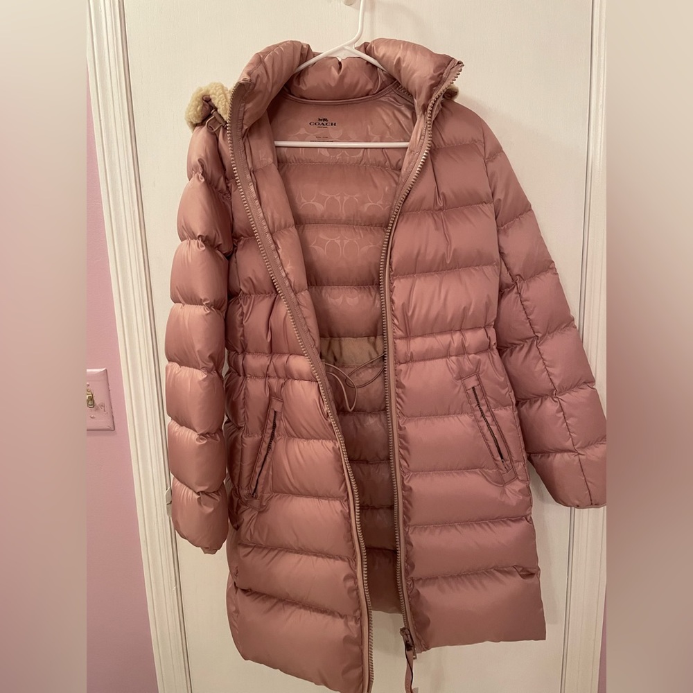 NWT Coach Down Jacket Coat Outerwear, Pink